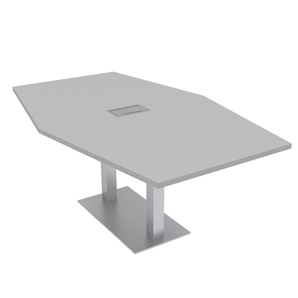 45.25 in W, 84 in L, 29 in H, Engineered Wood Top, Grey